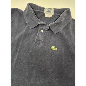 Vintage Izod Lacoste Polo Shirt Men's 2XL Ex Grand Patron Navy Blue Short Sleeve